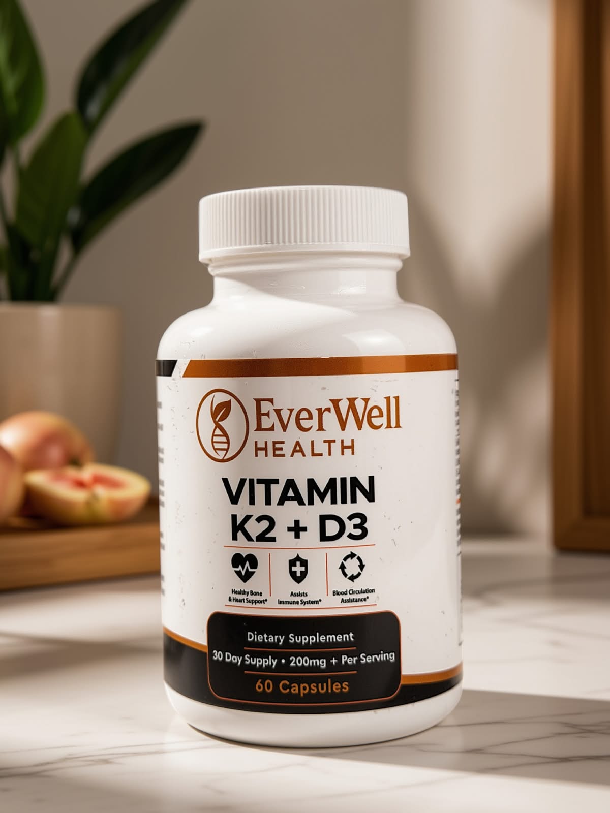 Vitamin K2 + D3, 60 Capsules